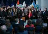 Miembros del concejo municipal de la ciudad de Nueva York, en su sede en Manhattan.