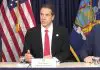 El gobernador Andrew Cuomo en conferencia de prensa con el alcalde Bill De Blasio, sobre el coronavirus.