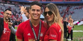 James Rodriguez y su novia actual Shanon de Lima