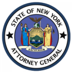 par la ley aca - Logo de la Procuradoría General del estado de Nueva York.