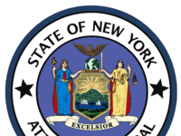 par la ley aca - Logo de la Procuradoría General del estado de Nueva York.