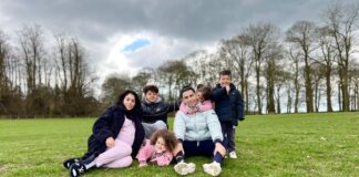 Cristiano Ronaldo, la modelo Georgina Rodríguez y sus hijos.