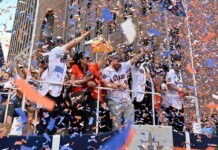 Los Astros celebran ser campeones de la Serie Mundial