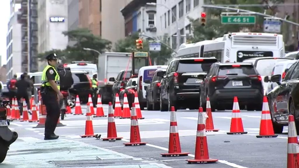 La ciudad de Nueva York en uno de sus dias de embotellamiento que se registran anualmente durante la sesiones de la Asamblea General de las Naciones Unidas. Foto Archivo DOT