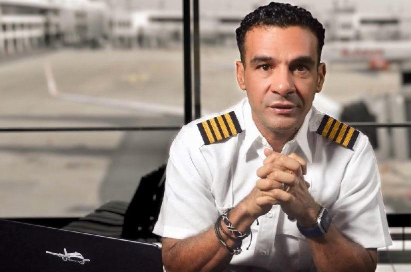 El capitán de aviación dominicano en Estados Unidos, Eric Rodríguez. Foto: Archivo