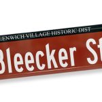El letrero Bleecker Street en Greenwich Village, cuna de numerosos movimientos culturales, celebridades, monumentos y momentos históricos. Foto: NYC DOT