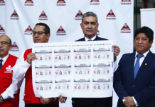 ONPE realiza prueba de color e impresión de cédulas para segunda vuelta. Foto Agencia Andina Editora Peru.