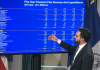 El alcalde Zohran Mamadani, explica detalles del presupuesto fiscal, durante la presentación realizada el martes.