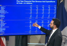 El alcalde Zohran Mamadani, explica detalles del presupuesto fiscal, durante la presentación realizada el martes.