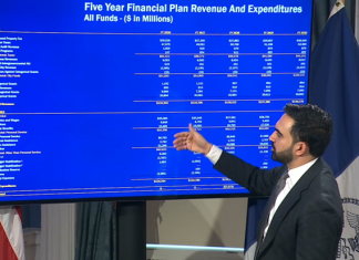 El alcalde Zohran Mamadani, explica detalles del presupuesto fiscal, durante la presentación realizada el martes.