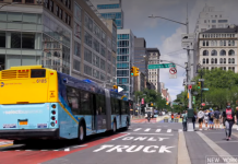 Primer carril exclusivo para autobuses en el Bronx