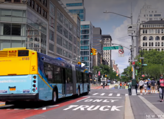 Primer carril exclusivo para autobuses en el Bronx